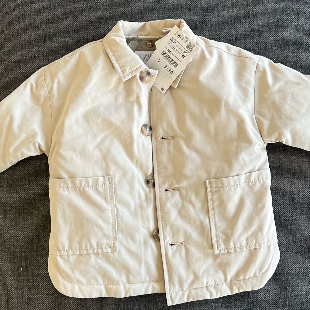 NEW Toddler Unisex Cream Colored Jacket - 12-18m